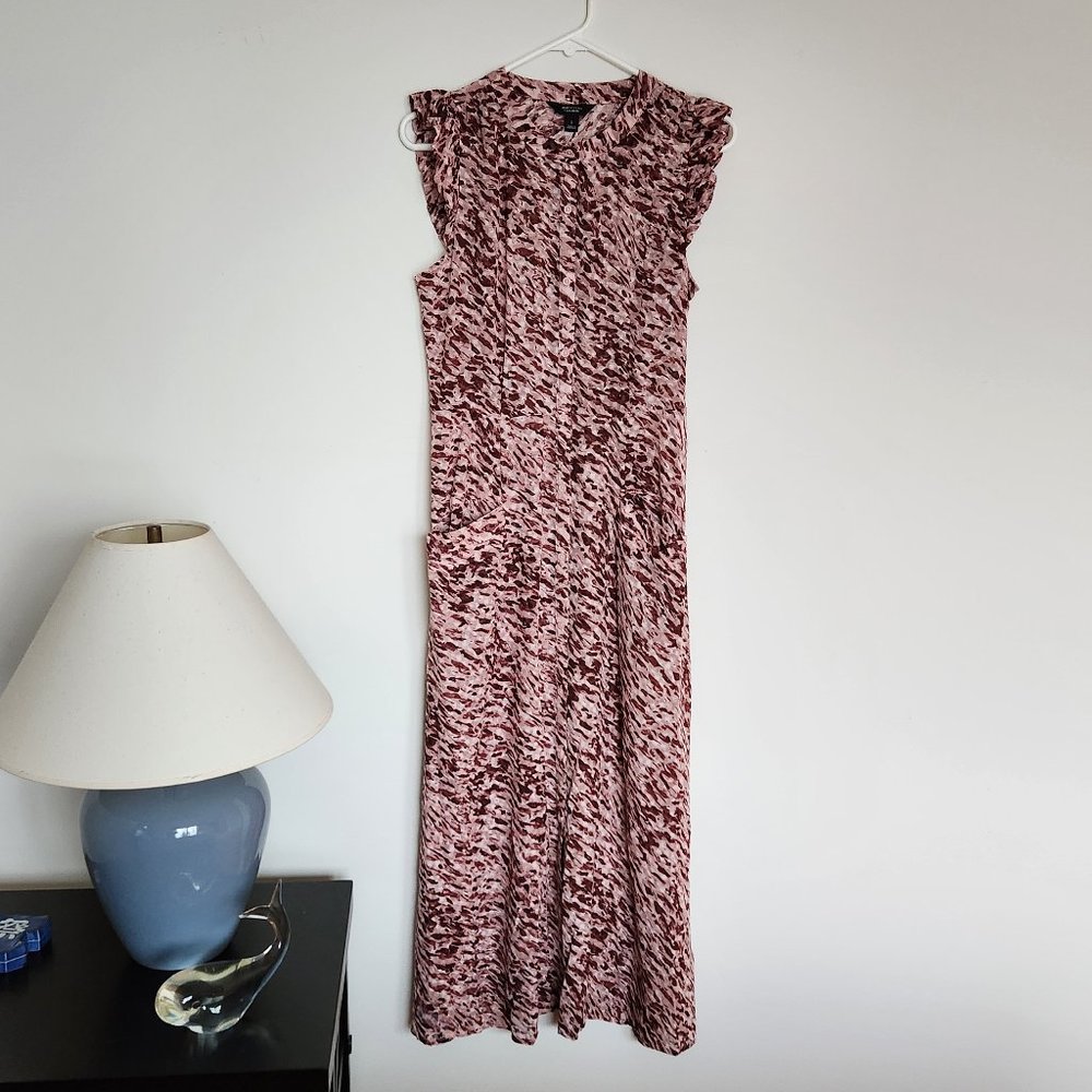 Simply Vera Vera Wang Pink Patterned Midi Dress